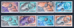 Congo - Kinshasa 1965 Mi# 227-234 Used - Cent. Of The ITU / Space - Usati