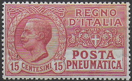 1928 Italia Pneumatica 15c. Violetto Rosso Sup MNH Sassone N. 12a - Other & Unclassified