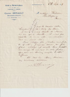 91 - BRUYERES LE CHATEL -  Vins Et Spiritueux Gaston HENAULT - Facture Du 28 Septembre 1919 - 1900 – 1949