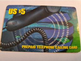 SURINAME US $ 5,-     PREPAID / TELESUR  /  TELEPHONE HORN  /      / FINE USED CARD            **16429** - Surinam