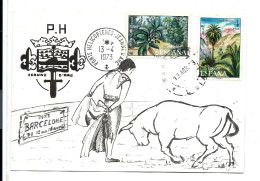 BARCELONE 13/4/1973 - Cachet Escale Du Porte Hélicoptères JEANNE D'ARC - Other & Unclassified