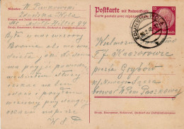 GERMAN OCCUPATION 1940 POSTCARD MiNr 230 F SENT FROM ZDUŃSKA WOLA TO GRYBÓW - Autres & Non Classés