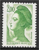 Liberté - 2 F. - Vert - (1987) - Y & T N° 2484 ** - 1982-1990 Liberté (Gandon)