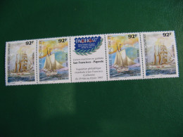 P0LYNESIE PO ORDINAIRE N° 531/532 BANDE DE 2 EX TIMBRES NEUFS ** LUXE - MNH - SERIES COMPLETES - COTE 10,80 EUROS - Unused Stamps