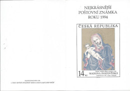 Commemorative Folder Czech Republic Best Czech Stamp Poll  Of 1994 - Madonna - Other & Unclassified