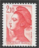 Liberté - 2 F. 10 - Rouge - (1984) - Y & T N° 2319 ** - 1982-1990 Liberté (Gandon)