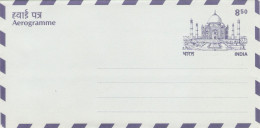 Tajmahal, Two Different Value Stationery Aerograame, Condition As Per Scan - Luchtpostbladen