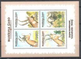 1997 _._ Burkina Faso Sheet Mnh ** (bought 225 USD Cash On Ebay) Animals Antilope Buffalo - Burkina Faso (1984-...)