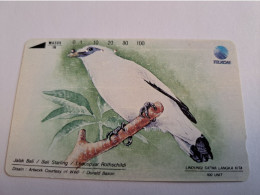 INDONESIA MAGNETIC/TAMURA  100  UNITS /  BIRD /BALI STERLING        MAGNETIC   CARD    **16445** - Indonesien
