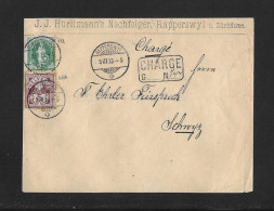 1883 HEIMAT ZÜRICH ► R-Brief Mit Zudruck J.J.Hürlimann's Nachfolger, An Fürsprech Ehrler Schwyz ►SBK-60A/67A Mischfr.◄ - Covers & Documents