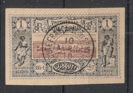 COTE DES SOMALIS - 1894-1900 - N°YT. 6 - Vue De Djibouti 1c Noir - Oblitéré / Used - Usados