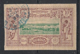 COTE DES SOMALIS - 1894-1900 - N°YT. 10 - Vue De Djibouti 10c Brun-lilas - Oblitéré / Used - Usados