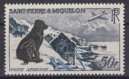 SAINT PIERRE & MIQUELON POSTE AERIENNE CHIEN N° 24 NEUF ** GOMME SANS CHARNIERE - Ungebraucht