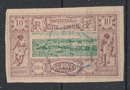 COTE DES SOMALIS - 1894-1900 - N°YT. 10 - Vue De Djibouti 10c Brun-lilas - Oblitéré / Used - Usati