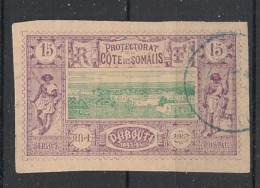 COTE DES SOMALIS - 1894-1900 - N°YT. 11 - Vue De Djibouti 15c Violet - Oblitéré / Used - Gebruikt