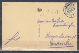 Postkaart Van Leuven F2F Naar Waterschei Met Langstempel Diest - Linear Postmarks