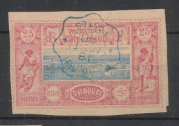 COTE DES SOMALIS - 1894-1900 - N°YT. 12 - Vue De Djibouti 25c Rose - Oblitéré / Used - Gebraucht