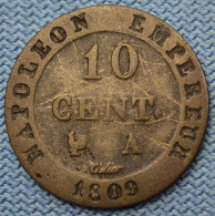 France • 10 Centimes 1809 A • N Couronné • [24-509] - 10 Centimes