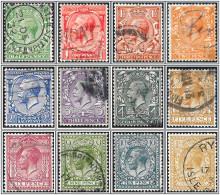 KGV SG418-429 1924 Royal Cypher Set Of 12, Used Hrd2a - Oblitérés