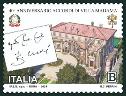 Italia Repubblica 2024 40º Anniversario Degli Accordi Di Villa Madama  MNH** Integro Valore 1,25 - 2021-...: Neufs