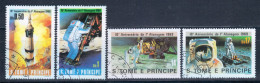 Sao Tome And Principe 1980 Mi# 646-649 Used - Moon Landing, 10th Anniv. / Space - São Tomé Und Príncipe