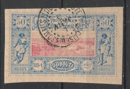 COTE DES SOMALIS - 1894-1900 - N°YT. 15 - Vue De Djibouti 50c Bleu - Oblitéré / Used - Usati