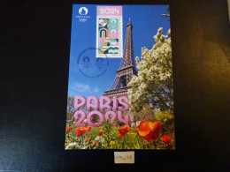 FRANCE 2024 1,96 EURO " JEUX OLYMPIQUES ET PARALYMPIQUES PARIS 2024 " OBL. 1ER JOUR 29.03.24 CARTE POSTALE - 2020-…