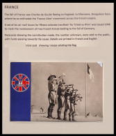 France Libre Les Forces Francaises Libres En Afrique Salut Au Drapeau RESURGAM 1940 "FRANCE LIBRE" + Page Explicative - Guerra 1939-45