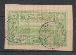 COTE DES SOMALIS - 1902 - N°YT.27 - Vue De Djibouti 5c Vert - Oblitéré / Used - Gebruikt