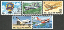 822 Solomon Islands Montgolfiere Avion Airplane Navette Shuttle MNH ** Neuf SC (SOL-163) - Altri (Aria)