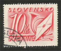 810 Slovensko Slovakia 1942 Postage Due Taxe 10 Ks Rose (SLK-62b) - Used Stamps