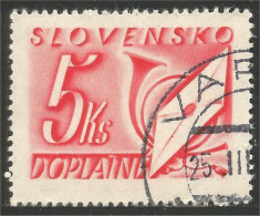 810 Slovensko Slovakia 1942 Postage Due Taxe 5 Ks Rose (SLK-61b) - Gebraucht