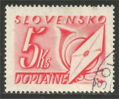 810 Slovensko Slovakia 1942 Postage Due Taxe 5 Ks Rose (SLK-61c) - Usati