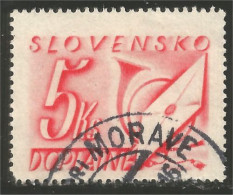 810 Slovensko Slovakia 1942 Postage Due Taxe 5 Ks Rose (SLK-61a) - Usados