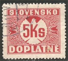 810 Slovensko Slovakia 1941 Postage Due Taxe 5 Ks Carmine (SLK-58c) - Used Stamps