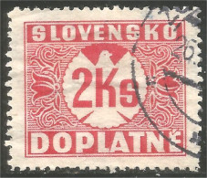 810 Slovensko Slovakia 1941 Postage Due Taxe 2 Ks Carmine (SLK-57a) - Usati