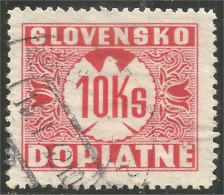 810 Slovensko Slovakia 1941 Postage Due Taxe 10 Ks Carmine (SLK-59a) - Gebraucht