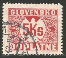 810 Slovensko Slovakia 1941 Postage Due Taxe 5 Ks Carmine (SLK-58d) - Usados