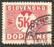 810 Slovensko Slovakia 1939 Postage Due Taxe 5 Ks Carmine (SLK-53) - Gebraucht