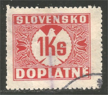 810 Slovensko Slovakia 1941 Postage Due Taxe 1 Ks Carmine (SLK-56) - Used Stamps