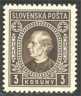 810 Slovensko Slovakia 1940 Andrej Hlinka 3k Brown MH * Neuf (SLK-47) - Gebruikt