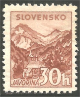 810 Slovensko Slovakia 1940 30h Church Javorina Eglise (SLK-44c) - Oblitérés