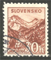 810 Slovensko Slovakia 1940 30h Church Javorina Eglise (SLK-44b) - Usados