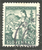 810 Slovensko Slovakia 1939 Textile Embroidery Dentelle Broderie (SLK-40) - Textiel