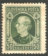 810 Slovensko Slovakia 1939 Andrej Hlinka 50h Vert MH * Neuf (SLK-36) - Gebruikt