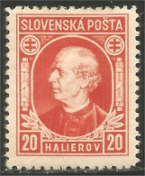 810 Slovensko Slovakia 1939 Andrej Hlinka 20h Orange MH * Neuf (SLK-32b) - Neufs