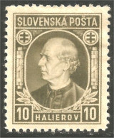 810 Slovensko Slovakia 1939 Andrej Hlinka 10h Olive Green MH * Neuf (SLK-31a) - Neufs