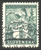 810 Slovensko Slovakia Textile Embroidery Dentelle Broderie (SLK-27) - Used Stamps