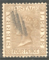 806 Sierra Leone 1876 Queen Victoria 1/2 P Bister (SIE-90a) - Sierra Leone (1961-...)
