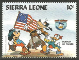 806 Sierra Leone Goofy Dingo Drapeau Flag Bandera Flagge Bandiera MNH ** Neuf SC (SIE-84b) - Briefmarken